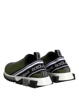 Dolce & Gabbana Green Logo Low Top Sorrento Men Sneakers Shoes