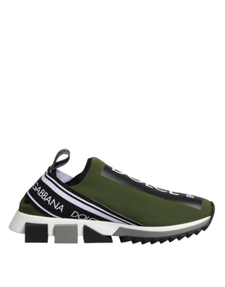 Dolce & Gabbana Green Logo Low Top Sorrento Men Sneakers Shoes