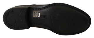 Dolce & Gabbana Black Lace Up Leather Men Formal Derby Shoes