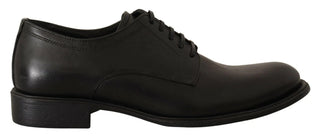 Dolce & Gabbana Black Lace Up Leather Men Formal Derby Shoes