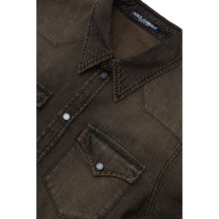 Dolce & Gabbana Brown Cotton Denim