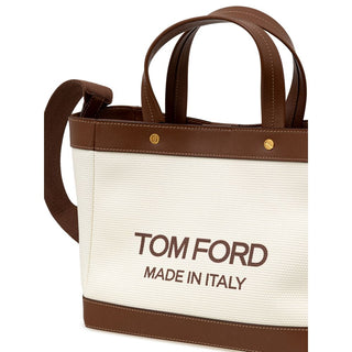 Tom Ford Beige Cotton Tote Bag