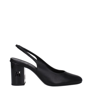 Max Mara Black Leather High Heel Pumps