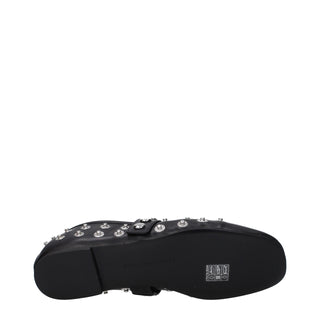 Stella McCartney Black Leather Ballet Flats