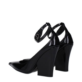 Valentino Garavani Black Leather Platforms Pumps