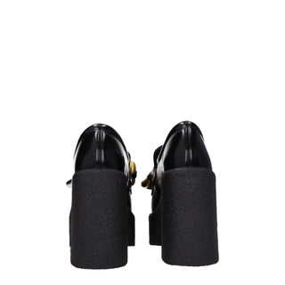 Stella McCartney Black Leather Platform Loafers