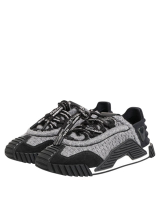 Dolce & Gabbana Black Gray NS1 Low Top Sneakers Shoes
