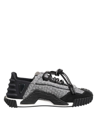 Dolce & Gabbana Black Gray NS1 Low Top Sneakers Shoes