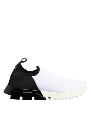 Dolce & Gabbana White Black Low Top Sorrento Sneakers Shoes
