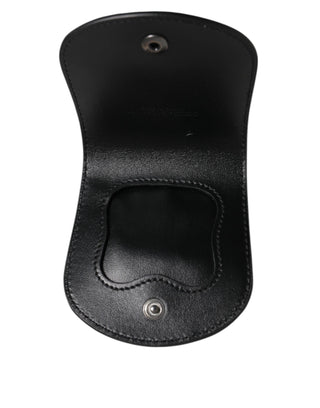 Dolce & Gabbana Black Exotic Skin Coin Condom Case Holder Pocket Wallet