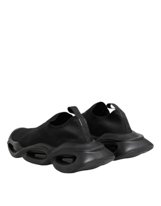 Dolce & Gabbana Black Slip On Wave Low Top Men Sneaker Shoes
