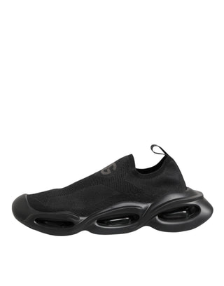 Dolce & Gabbana Black Slip On Wave Low Top Men Sneaker Shoes
