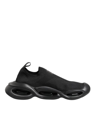 Dolce & Gabbana Black Slip On Wave Low Top Men Sneaker Shoes