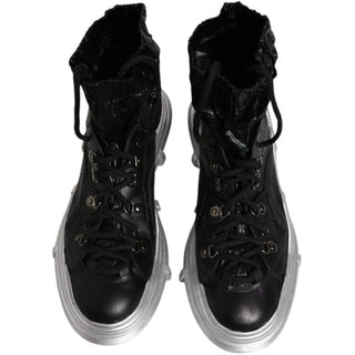 Dolce & Gabbana Black Lambskin Men Ankle Boot