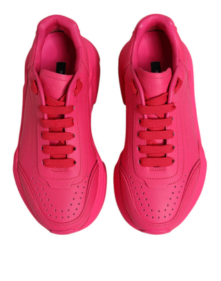 Dolce & Gabbana Pink Leather Daymaster Low Top Sneakers Shoes