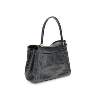 Balenciaga Rodeo Shoulder Bag in crocodile-print leather