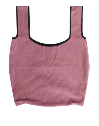 Dolce & Gabbana Pink Cotton Velvet DG MILANO Shoulder Shopping Borse Bag