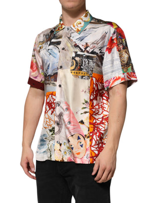 Dolce & Gabbana Multicolor Shell Print Hawaii Casual Shirt