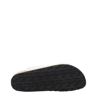 Palm Angels Beige Leather Slippers Sandals