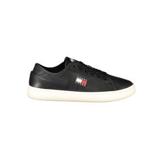 Tommy Hilfiger Black Leather Women's Sneaker