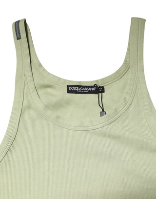 Dolce & Gabbana Light Green Tank Sleeveless Men Men T-shirt