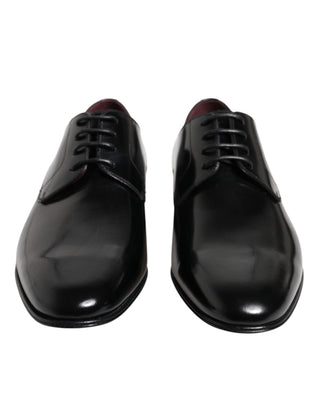 Dolce & Gabbana Men Dress Black Calfskin Leather Derby Shoes