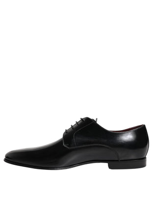 Dolce & Gabbana Men Dress Black Calfskin Leather Derby Shoes