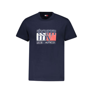 Tommy Hilfiger Blue Cotton Men T-Shirt