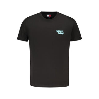 Tommy Hilfiger Black Cotton Men T-Shirt