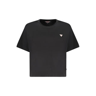 Guess Jeans Black Cotton Women T-Shirt