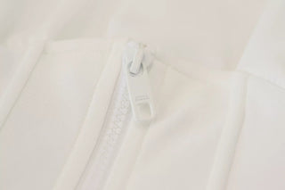 Dolce & Gabbana White Cotton Corset Stretch Top  T-shirt