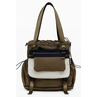 Desigual Green Polyester Women Convertible Handbag