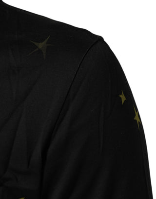 Dolce & Gabbana Black Musical Print Cotton Crew Neck T-shirt