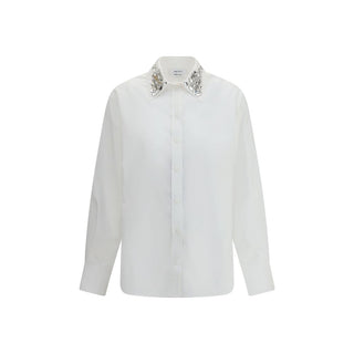 Alexander McQueen Long-sleeved Shirt with embellished collar