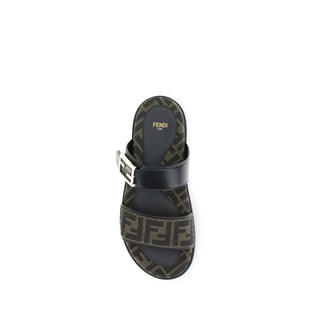 Fendi FF fabric sandal