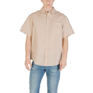 Calvin Klein Jeans Beige Linen Shortsleeve