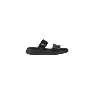 Calvin Klein Jeans Black Leather Sandal