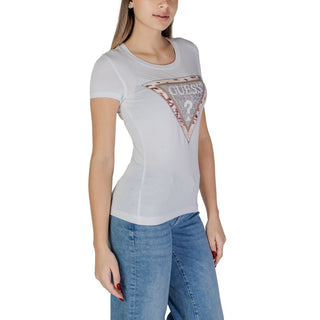 Guess White Cotton T-Shirt