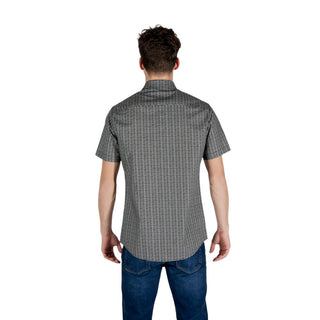 Armani Exchange Black Cotton Shortsleeve