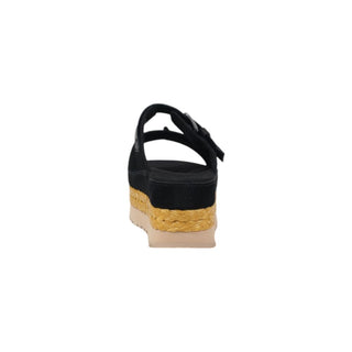 UGG Black Suede Leather Sandal