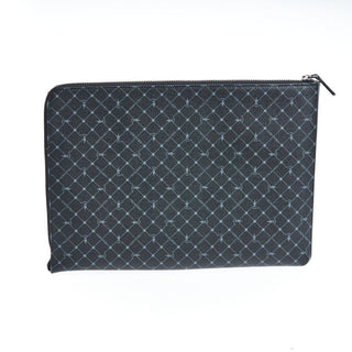 Trussardi Black Leather Men Clutch