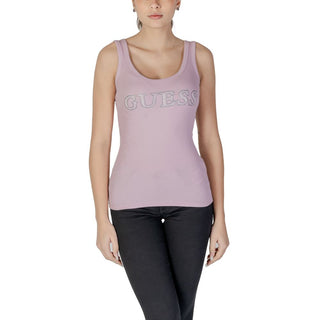 Guess Purple Cotton Tank Top