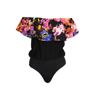 Desigual Black Elastane Bodysuit