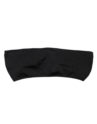 Dolce & Gabbana Black Nylon Blend Bandeau Strapless Tube Top