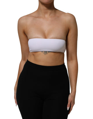Dolce & Gabbana White Nylon Blend Bandeau Strapless Tube Top