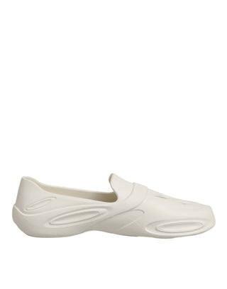 Dolce & Gabbana White Rubber Slides Low Top Sneakers Shoes