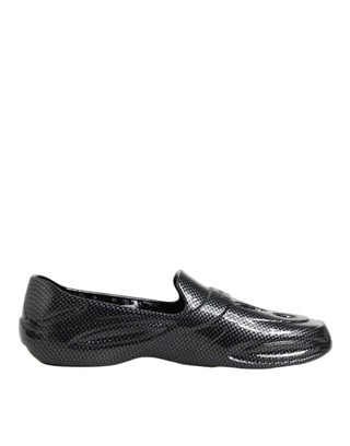 Dolce & Gabbana Black Rubber Slides Low Top Sneakers Shoes