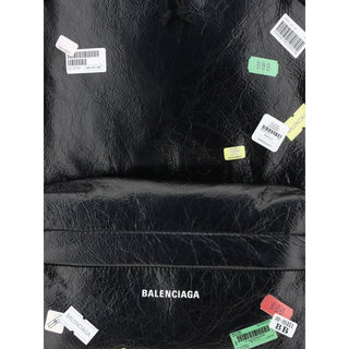 Balenciaga Explorer Backpack with printed stickers