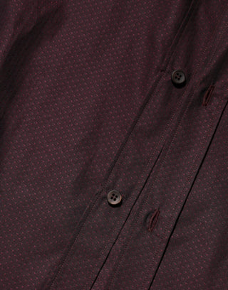 Dolce & Gabbana Violet GOLD Cotton Collared Dress Formal Shirt
