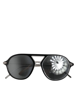 Dolce & Gabbana DG4343F Black Acetate Frame Pilot Shades Sunglasses